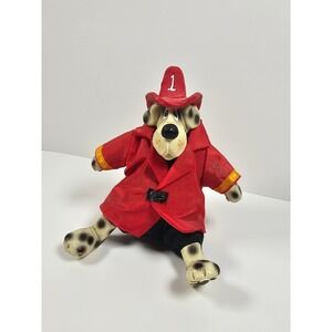 Vintage Russ Berrie Smokey Fireman Dalmatian Dog Critter Factory Plush 2147 Red